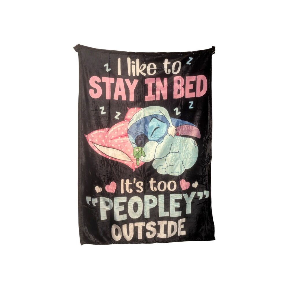 Stitch Cute Throw Blanket soft and Comfy